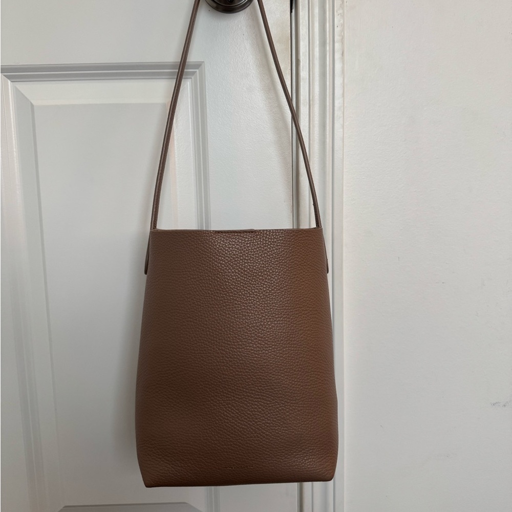 Mansur Gavriel Everyday Cabas Leather Tote - Size Small - Color Biscotto